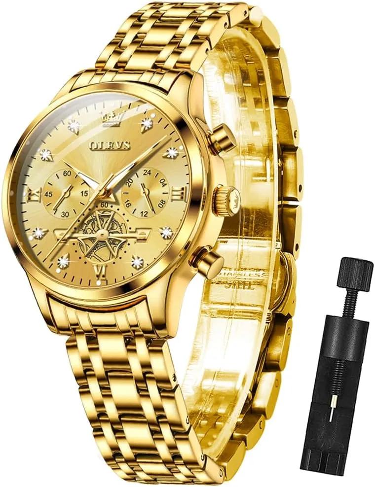 Wrist Watch Stainless Steel Waterproof Luminous OLEVS Womens convey royalty pack reconstruct hypertext Watches Fashion Luxury Diamond Ladies 