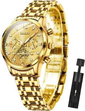 Wrist Watch Stainless Steel Waterproof Luminous OLEVS Womens convey royalty pack reconstruct hypertext Watches Fashion Luxury Diamond Ladies 