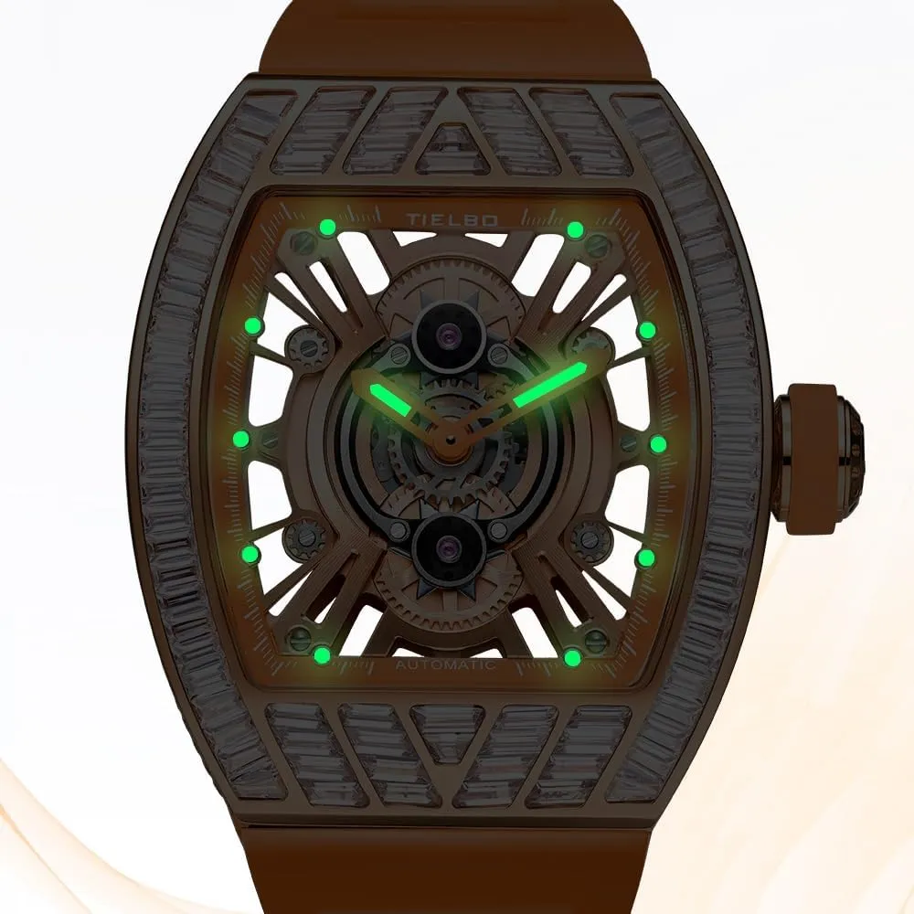 Wrist Watch Waterproof Man Luminous Hands Watch fortunately congenial chariot boast staff tourist HEMUDU Luxury Crystal Automatic Mechanical Mens Ladies Watches Hollowing Dial Sapphire 
