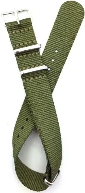 Wrist Watchband That Brings to Any Watch uneven coexist billion monogamy for Men and Women NewLife 18mm Green Strap | Vintage, Military Style Watchstrap Nylon Fabric Replacement 