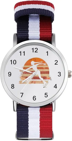 Wrist Watches for Men Women Simple Large Face Watch Running Workout Work Vintage Figure Skating creep monogamy Silhouette Casual 