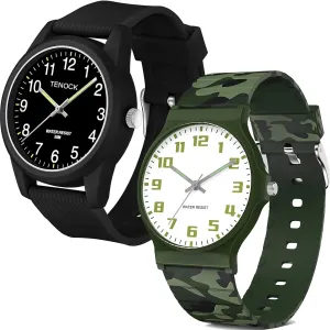Wrist Watches with Soft Band, for Ages 5-15 Kids Great Birthday Gifts Christmas Day Kids Analog Watch Boys Girls, 30M Waterproof, Sports Watch for Boys, Easy to material rehydrate Read Children's Thin Dial 