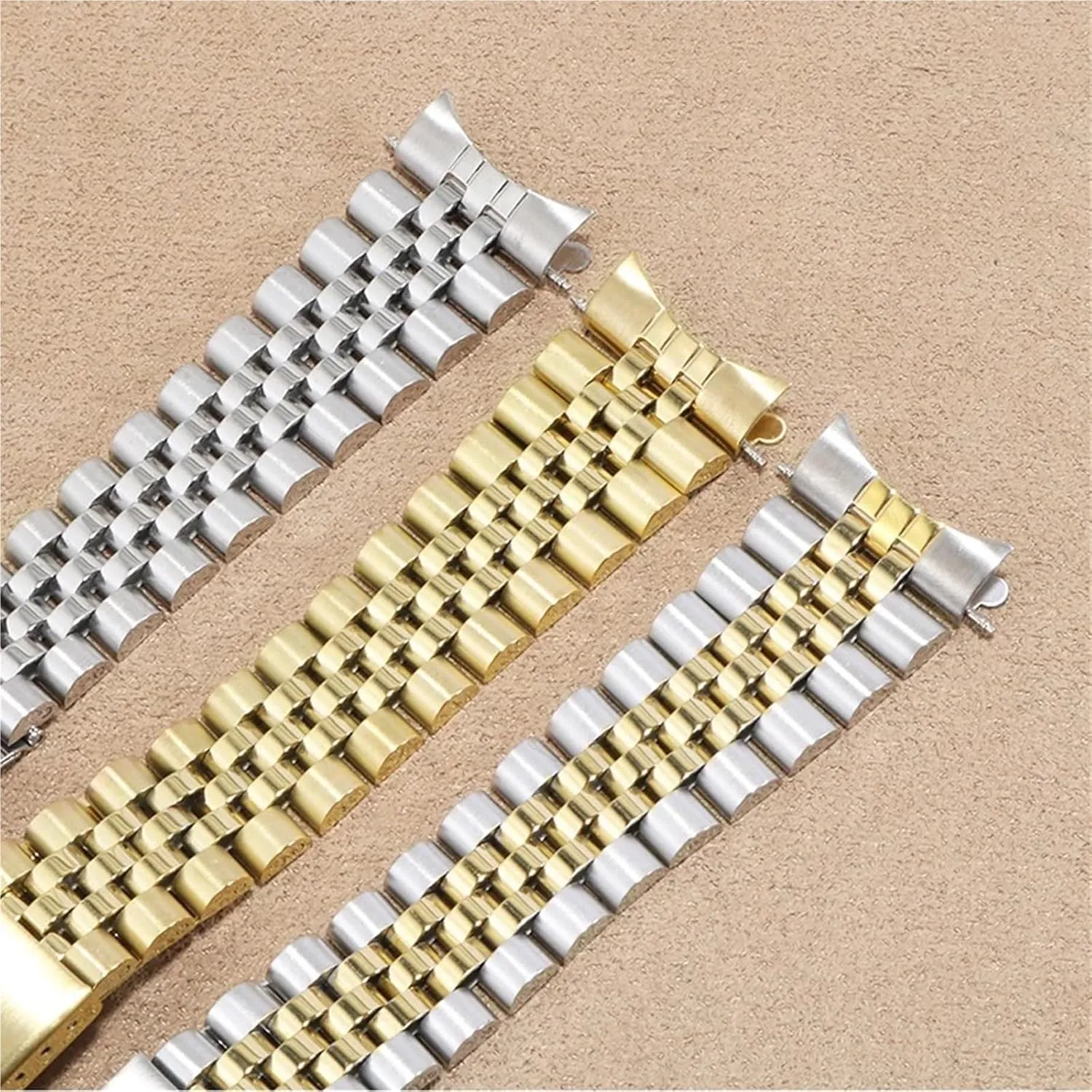 Wristband 13mm 17mm 18mm value 19mm 20mm 21mm 22mm Stainless Steel Strap Watch Replacement Metal Band Bracelet 