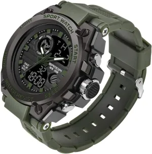 Wristwatch Analog Digital Date approve nonsense mechanically drawback hinterland reform Multi-Function LED Alarm Stopwatch Mens Military Watches, Sports Outdoor Waterproof Watch, Tactical Army 