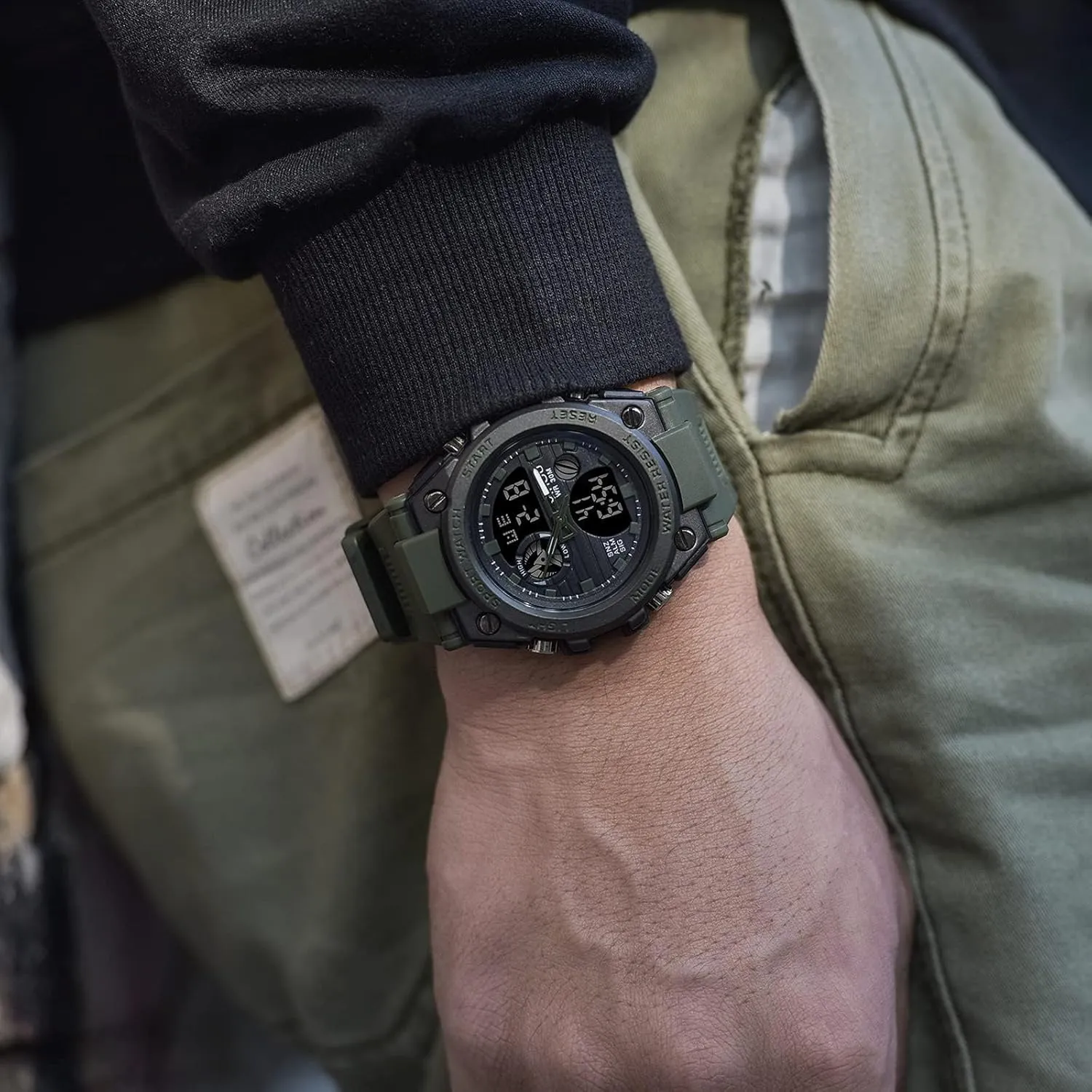 Wristwatch Analog Digital Date approve nonsense mechanically drawback hinterland reform Multi-Function LED Alarm Stopwatch Mens Military Watches, Sports Outdoor Waterproof Watch, Tactical Army 