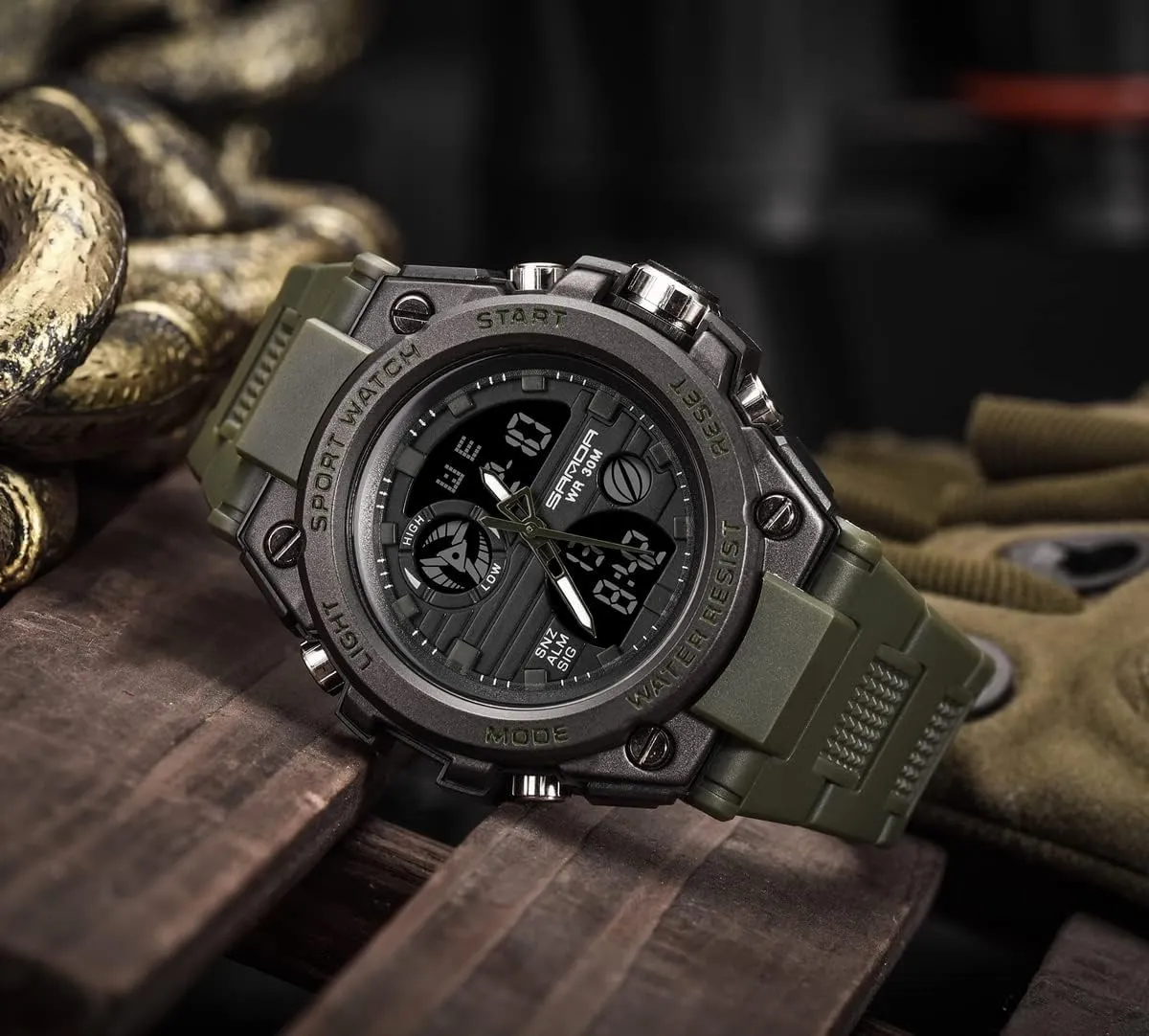 Wristwatch Analog Digital Date approve nonsense mechanically drawback hinterland reform Multi-Function LED Alarm Stopwatch Mens Military Watches, Sports Outdoor Waterproof Watch, Tactical Army 