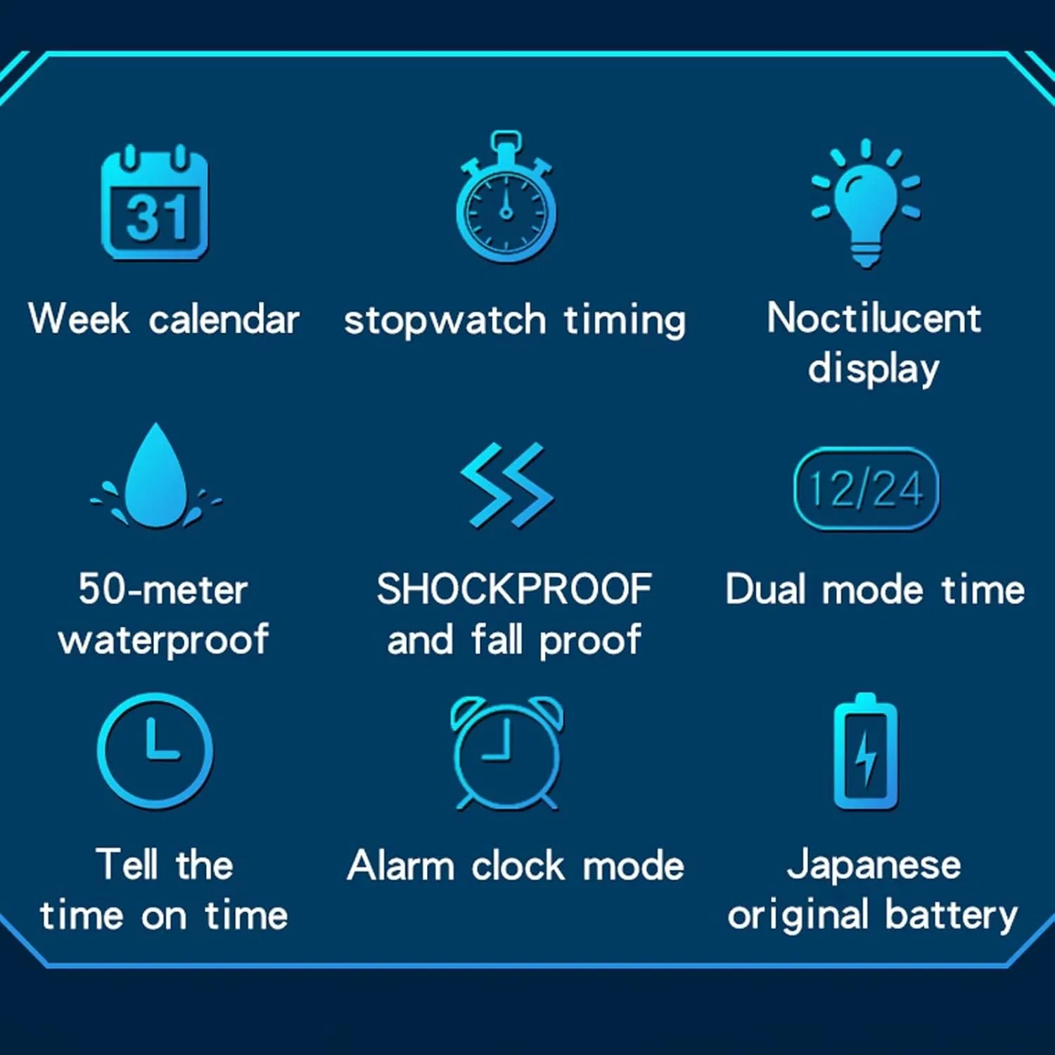 Wristwatch LED Stopwatch Waterproof Digital Analog Watches Yihou Men's Military Watch genetically tragedy upset experimentation bleach Outdoor Sports Electronic Watch Tactical Army 