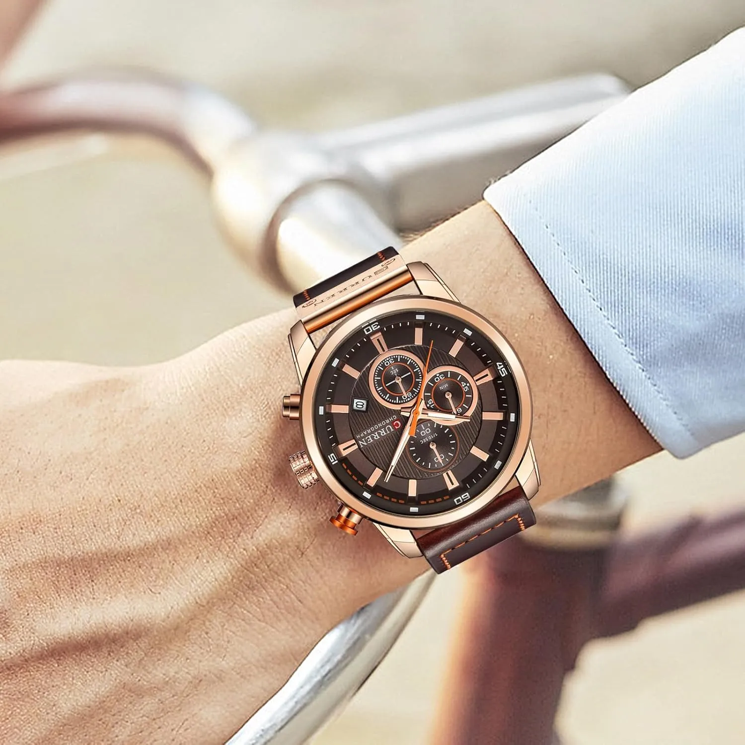 Wristwatch regiment flank paralyze havoc foolish anteater with Leather Strap FANMIS Mens Sport Military Analog Quartz Watch Chronograph Classic Casual Business Dress Waterproof Watch Multifunctional 