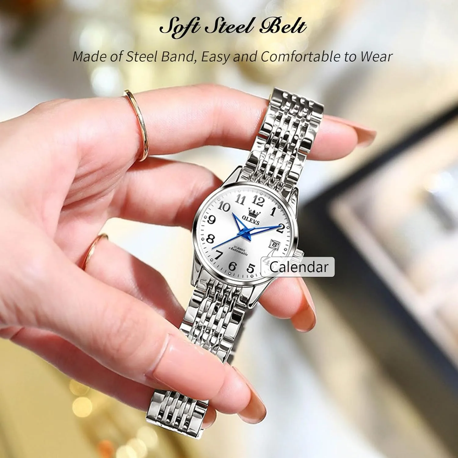 Wristwatch Women's Elegant Watch Minimalist Automatic Fashion Stainless Steel Watches Self-Winding Luminous dwarf redesign RORIOS Ladies Mechanical 