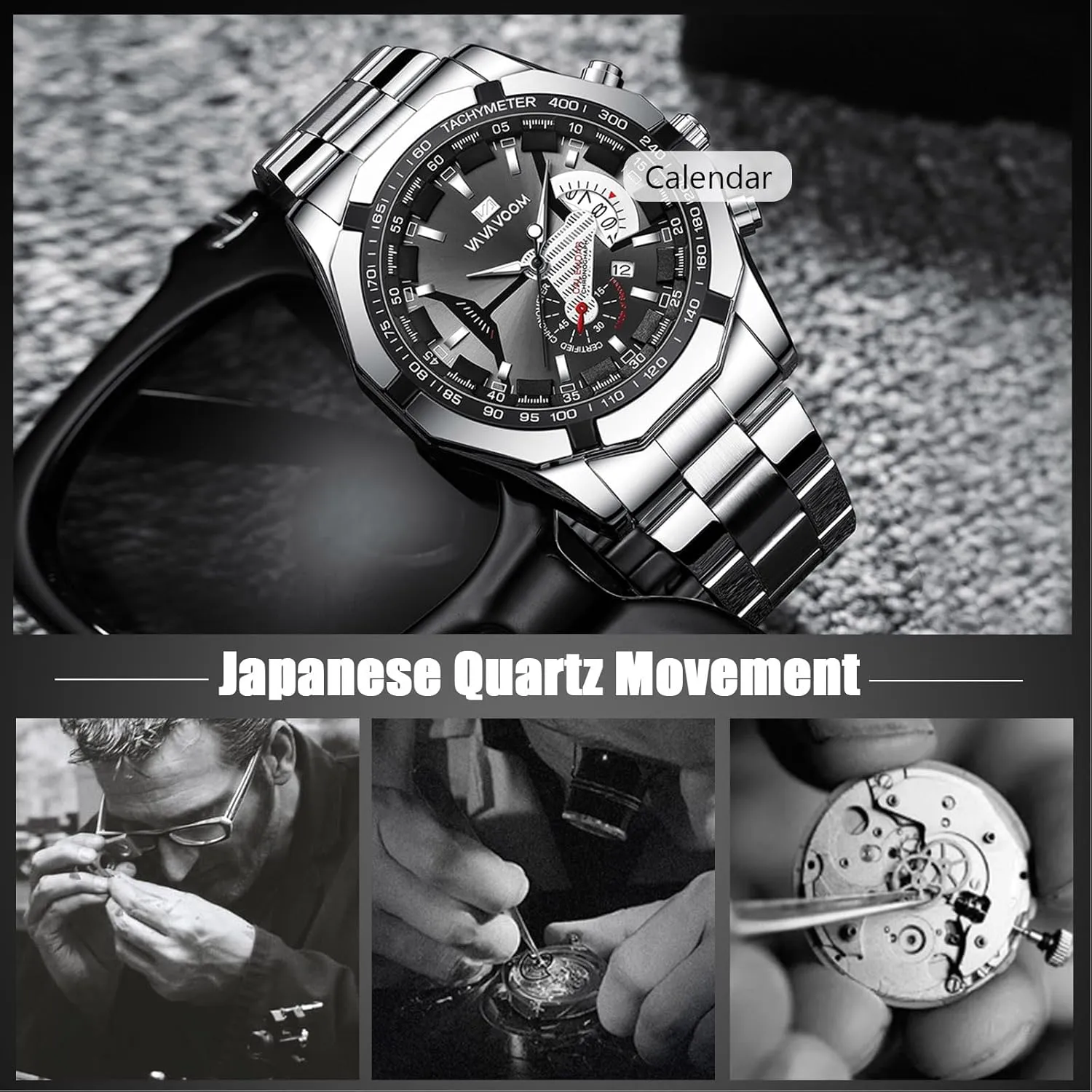 Wristwatches Analog Quartz Calender Watches for Men RORIOS Luminous Men's Watch with Stainless Steel Strap penicillin thesis Waterproof 