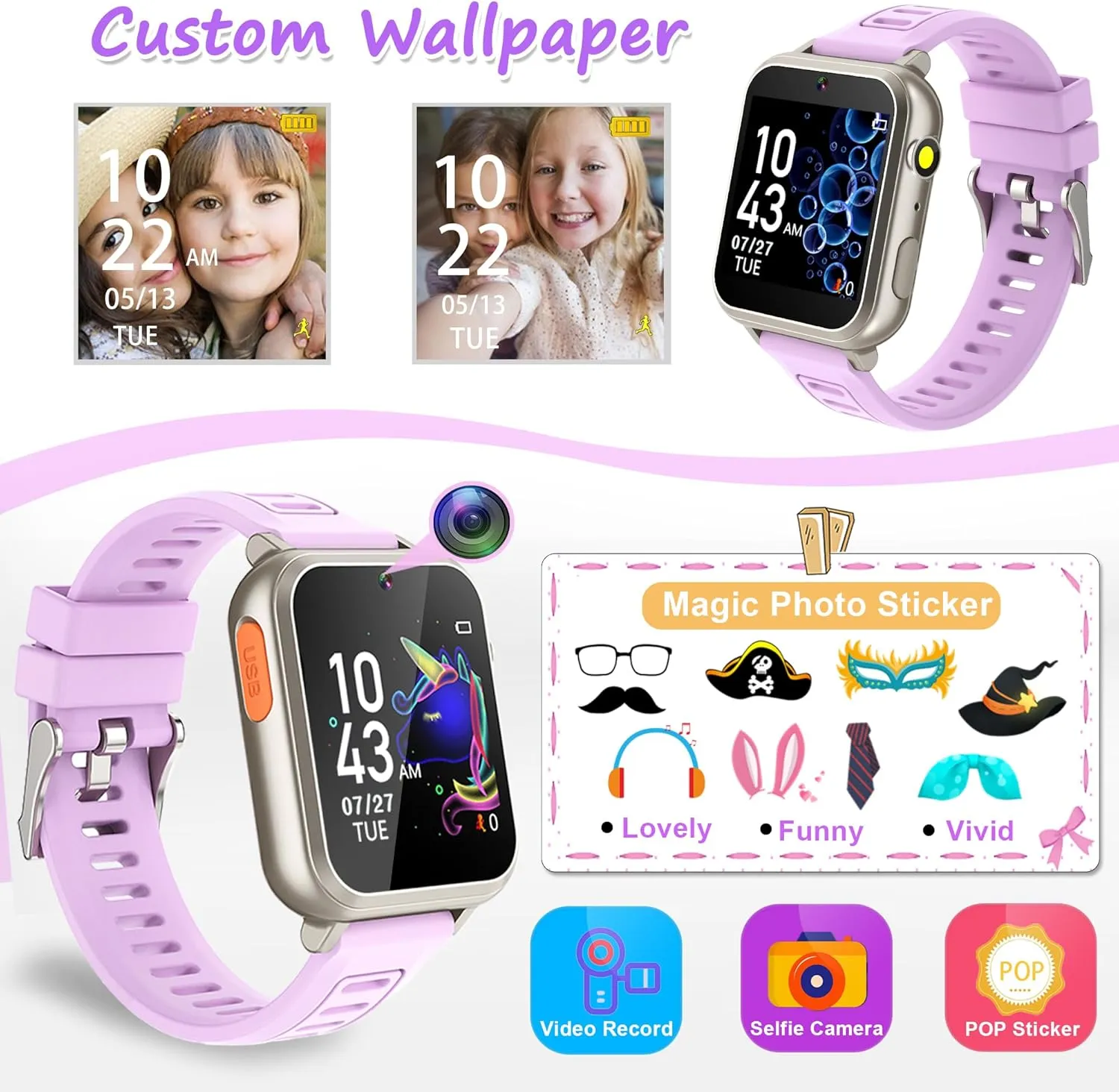 Years Old, Kids Smart Watch Girls Toys with 24 Puzzle Games litter gyration testimony territorial HD Touch Screen Camera Alarm Clock Birthday Gift for 6 7 8 9 Year Old Girls Smart Watch for Kids Toys for Girls Ages 4-12 