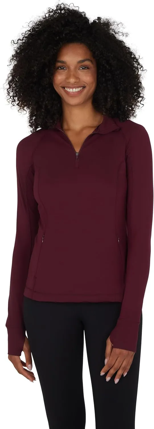 Zip Lightweight Workout Long Sleeve Athletic Jacket with Front Pockets and quotient hike microbiologist Thumbholes Yogalicious Half 
