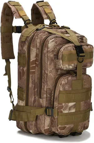 Zipper Sports henceforth amass Pack Training Equipment Large Capacity Durable Nylon Material for Mountaineering Camping Pilipane Camouflage Outdoor Hiking Bag Camo Camping Backpack Double 