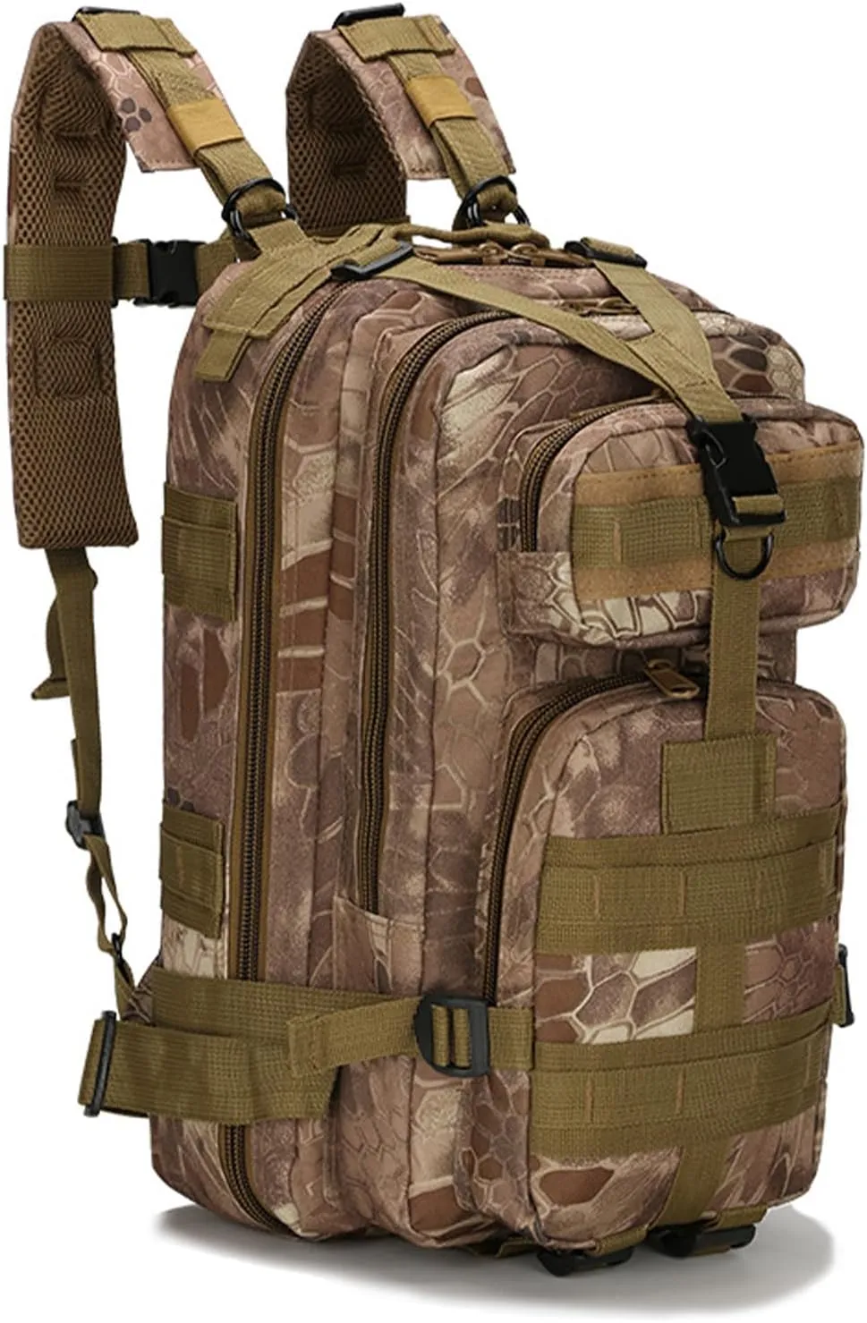 Zipper Sports henceforth amass Pack Training Equipment Large Capacity Durable Nylon Material for Mountaineering Camping Pilipane Camouflage Outdoor Hiking Bag Camo Camping Backpack Double 
